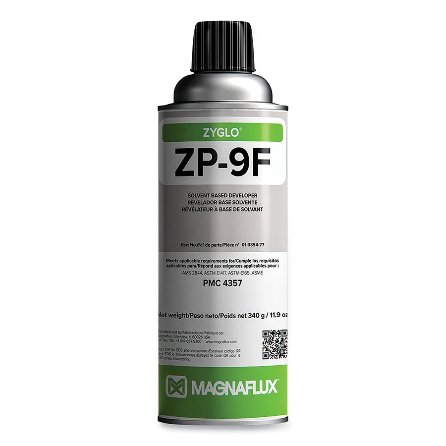 [387-01-3354-78] Magnaflux Zyglo ZP-9F Solvent-Based Developer - Aerosol 16 oz (Case of 12)